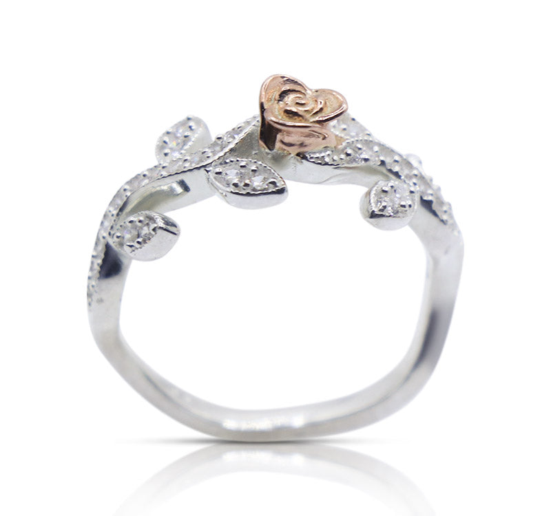 Elegant Rose Silver 925 Ring