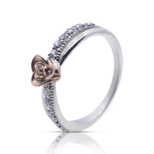 Delicate Rose Silver 925 Ring