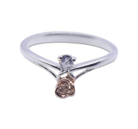 Sophisticated Rose Silver 925 Ring