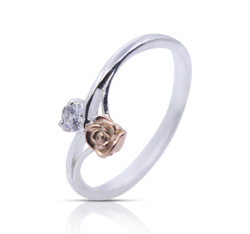 Sophisticated Rose Silver 925 Ring