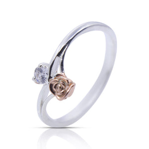 Sophisticated Rose Silver 925 Ring