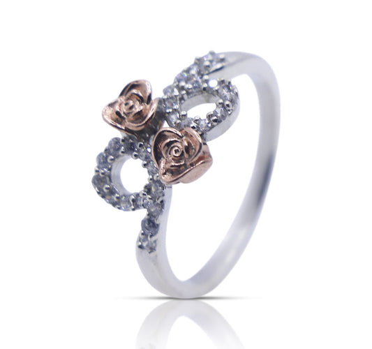 Rose Bouquet Silver 925 Ring