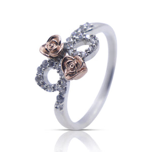 Rose Bouquet Silver 925 Ring