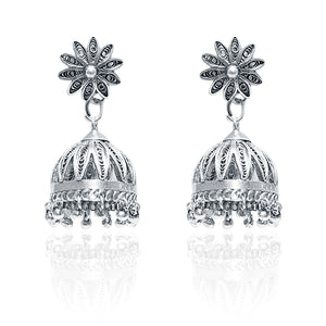 Geetika Silver 925 Jhumka Earrings