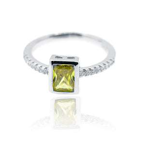 Celine Yellow Silver 925 Ring