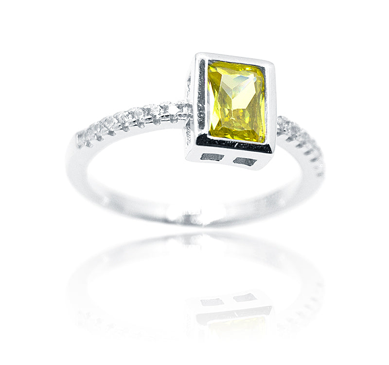 Celine Yellow Silver 925 Ring