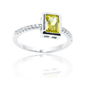 Celine Yellow Silver 925 Ring