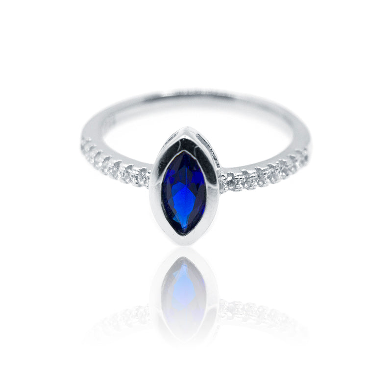 Jessy Blue Silver 925 Ring