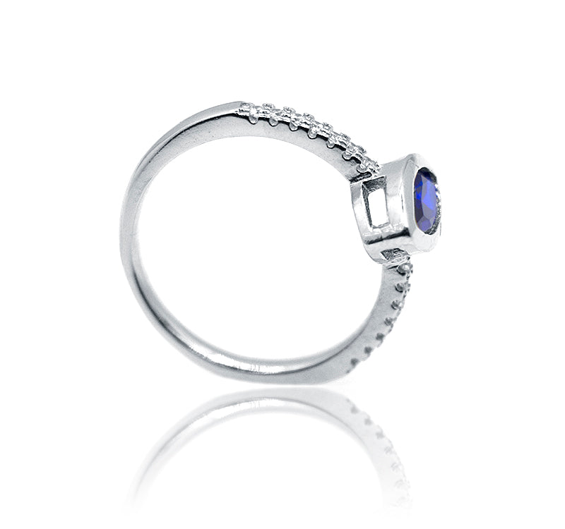 Jessy Blue Silver 925 Ring