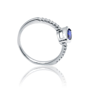 Jessy Blue Silver 925 Ring