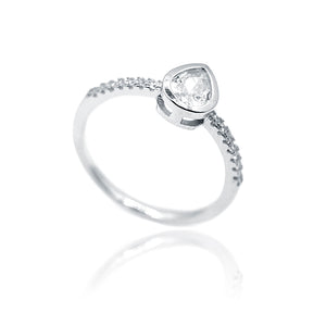 White Pear Silver 925 Ring