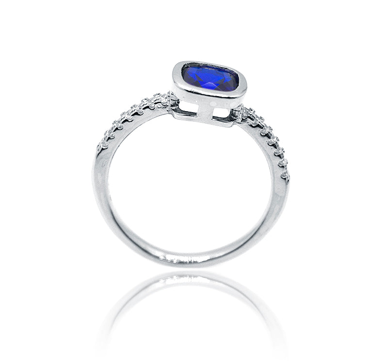 Selena Blue Silver 925 Ring