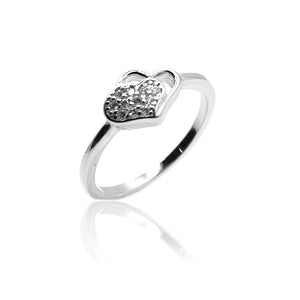 Two Heart Silver 925 Ring