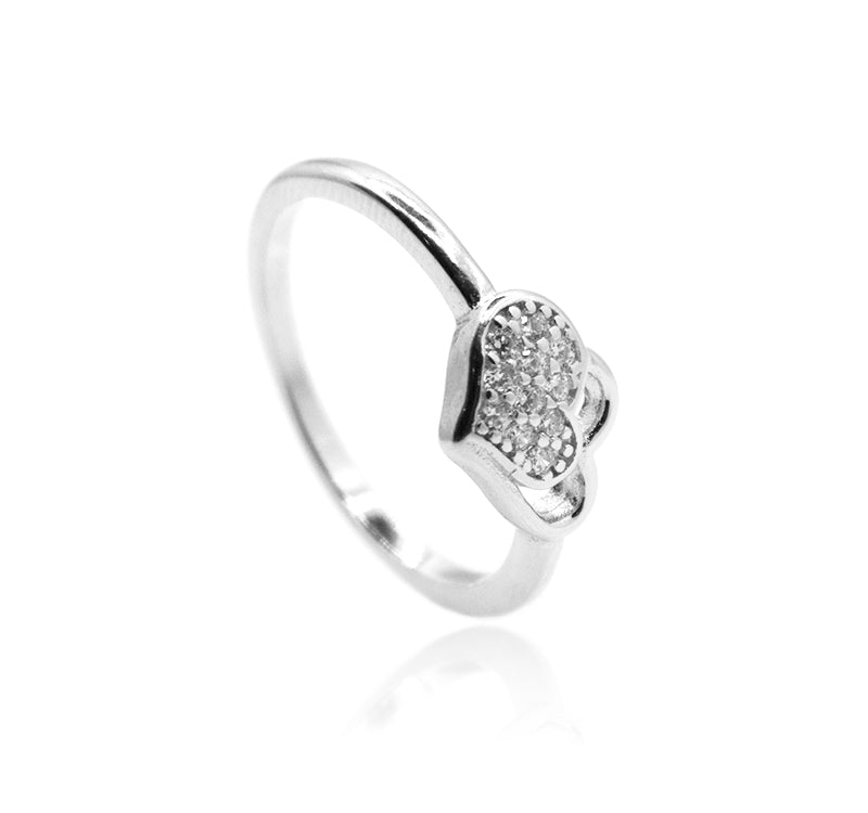 Two Heart Silver 925 Ring