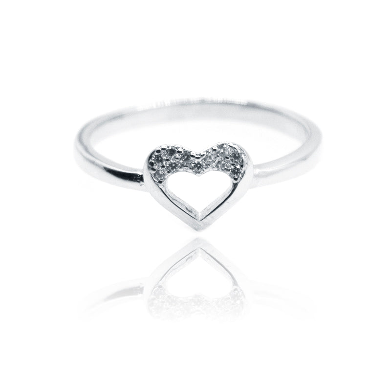 Trendy Heart Silver 925 Ring