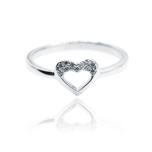 Trendy Heart Silver 925 Ring