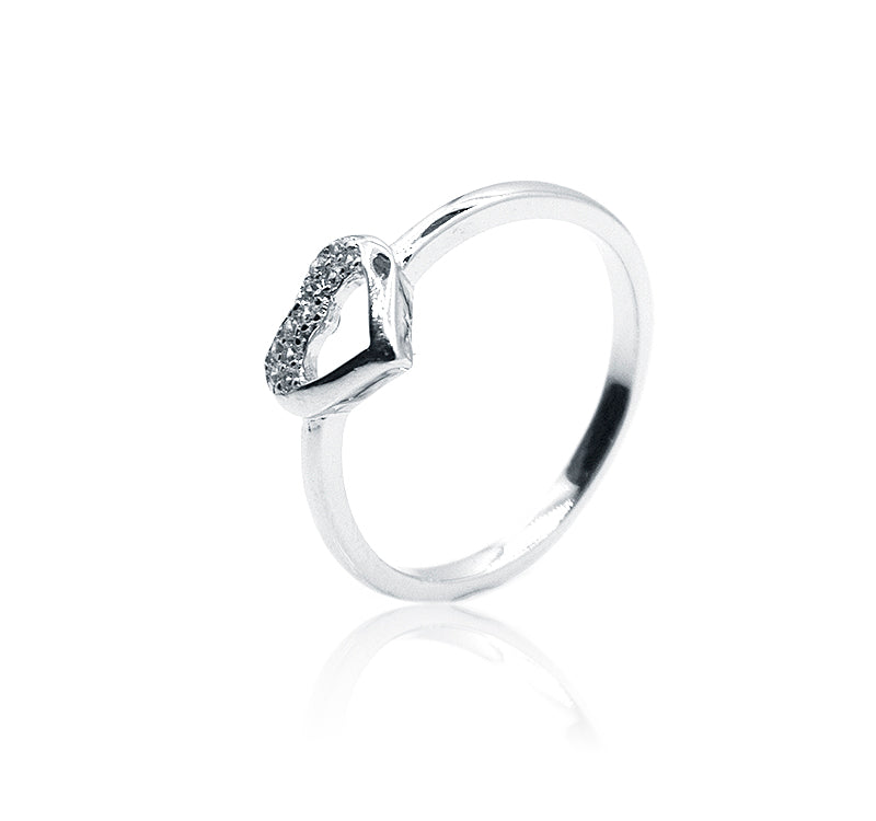 Trendy Heart Silver 925 Ring