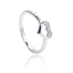 Trendy Heart Silver 925 Ring