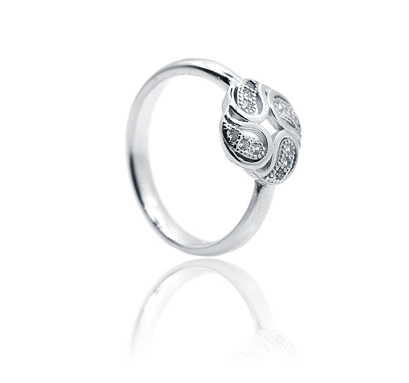 Four Petals Silver 925 Ring