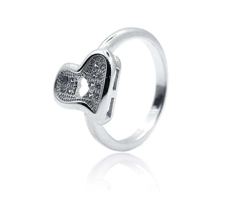 Wave Heart Silver 925 Ring