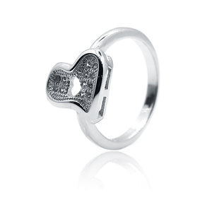 Wave Heart Silver 925 Ring