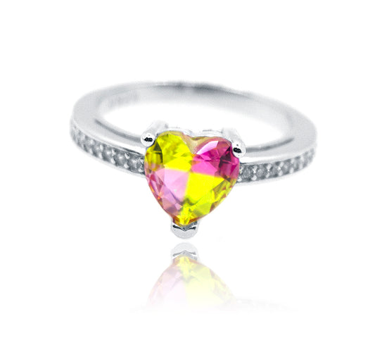 Pink-Yellow Silver 925 Ring