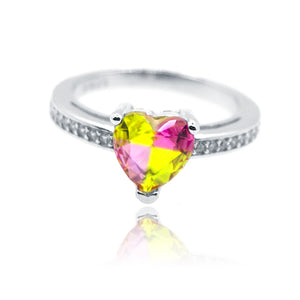 Pink-Yellow Silver 925 Ring