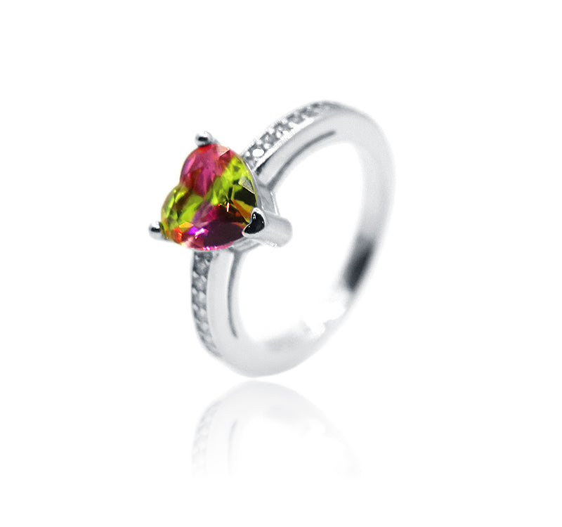 Pink-Yellow Silver 925 Ring