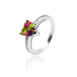 Pink-Yellow Silver 925 Ring