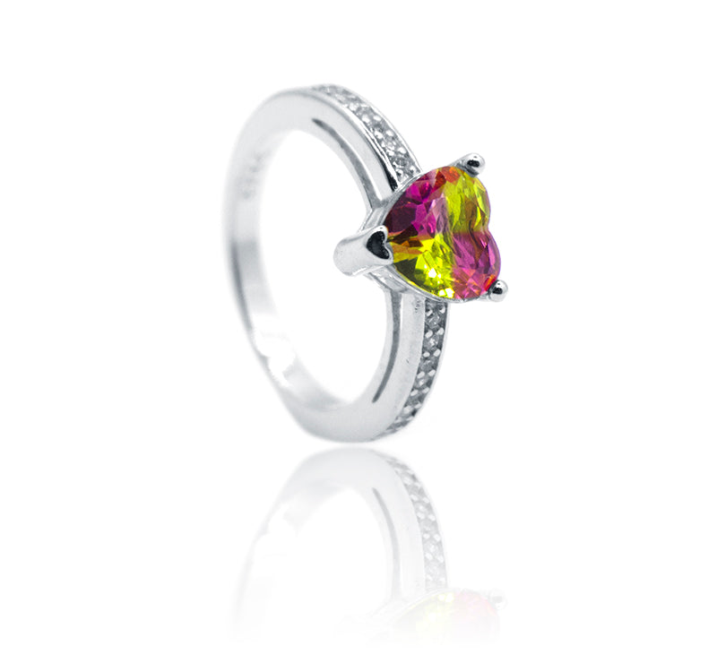 Pink-Yellow Silver 925 Ring