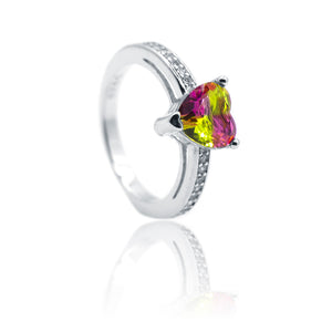 Pink-Yellow Silver 925 Ring