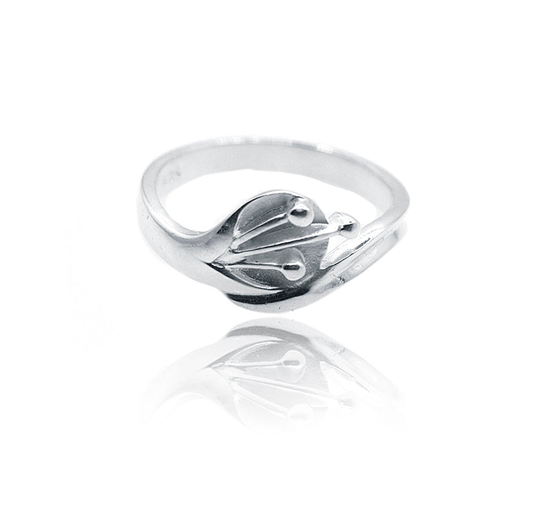 Silver Plane Tree dot 925 Ring