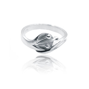 Silver Plane Tree dot 925 Ring