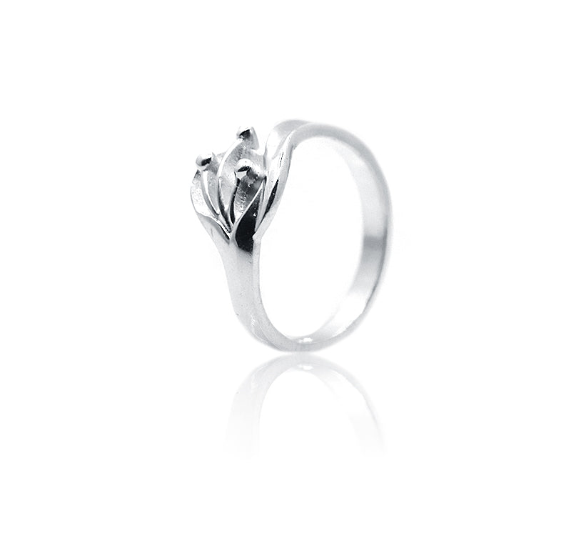 Silver Plane Tree dot 925 Ring