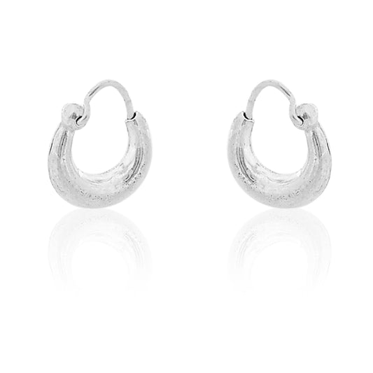 Silver Trendy Kaju Bali Earring for Men