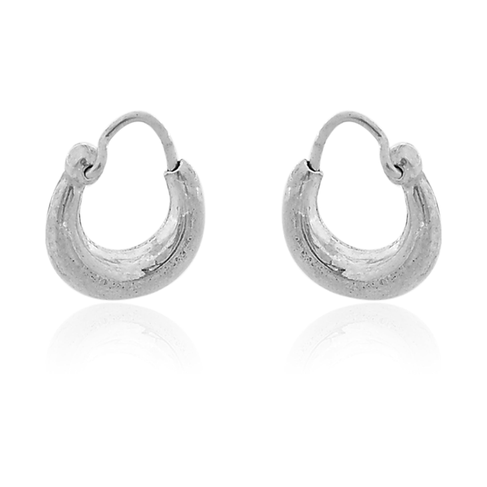 Silver Trendy Kaju Bali Earring for Men