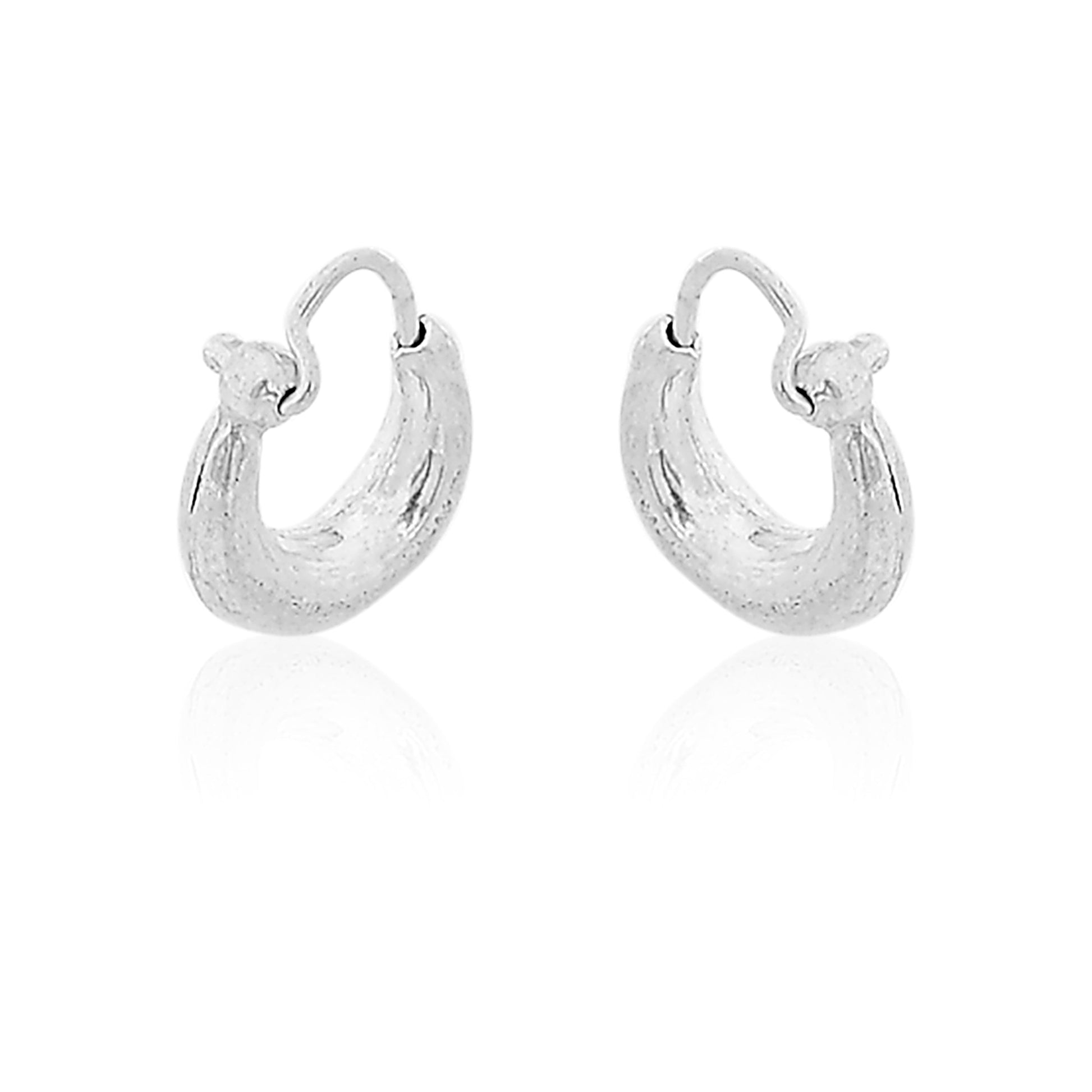 Silver Trendy Kaju Bali Earring for Men