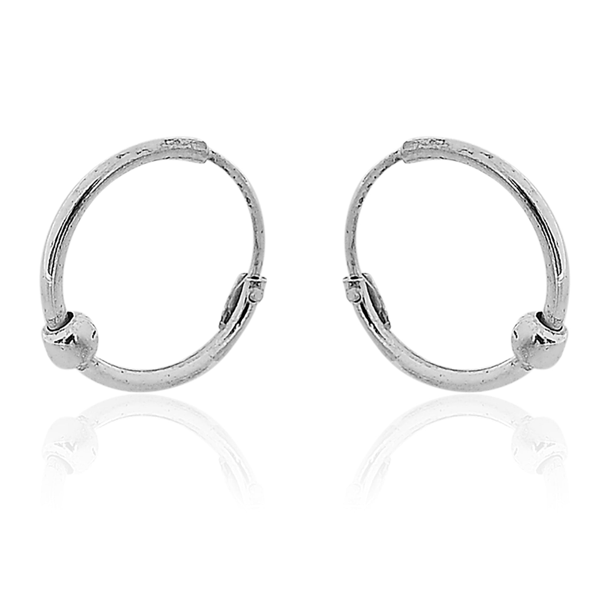 Silver Pipe Bali Pair For Men And Women Earring