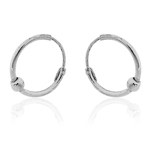 Silver Pipe Bali Pair For Men And Women Earring