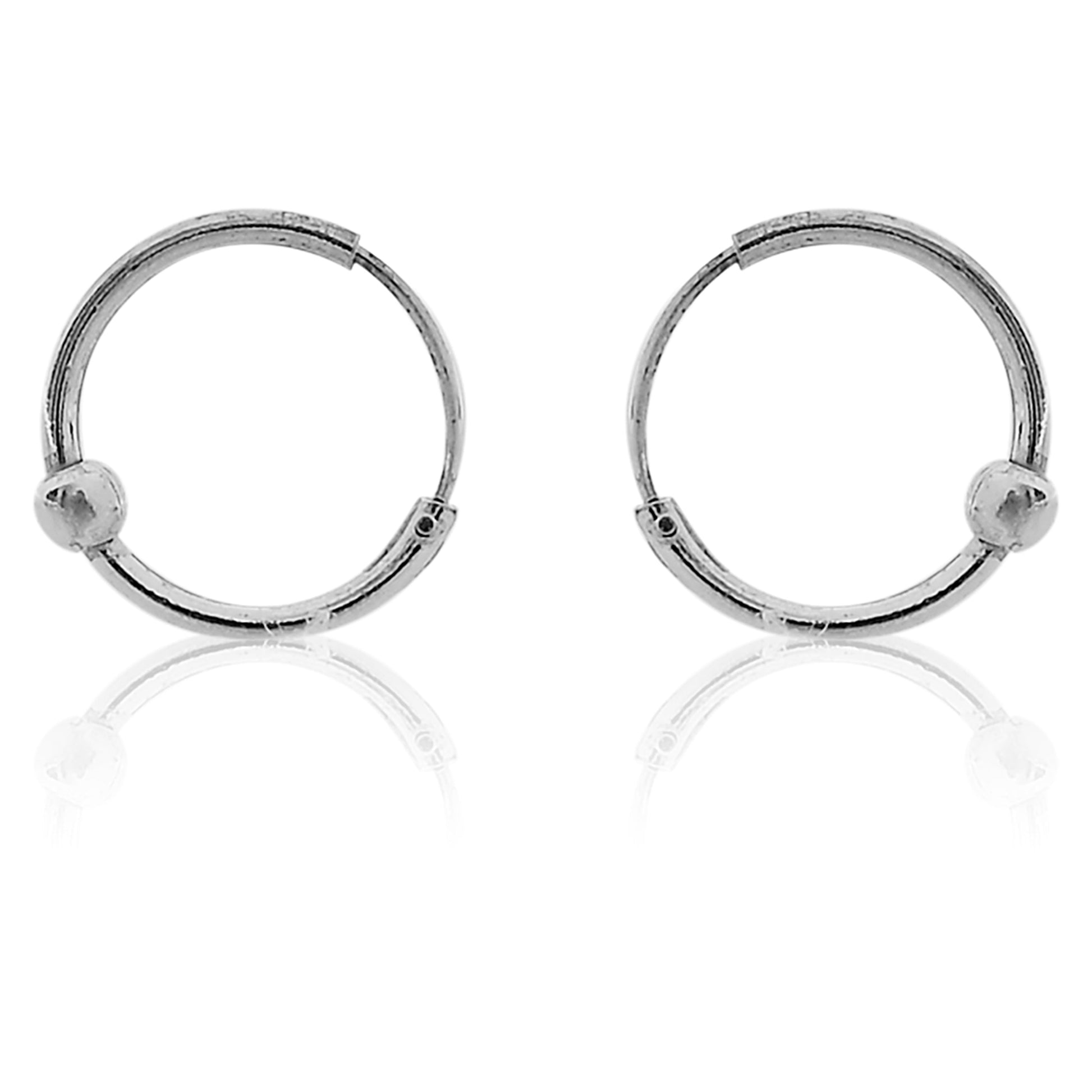 Silver Pipe Bali Pair For Men And Women Earring