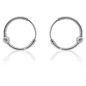 Silver Pipe Bali Pair For Men And Women Earring