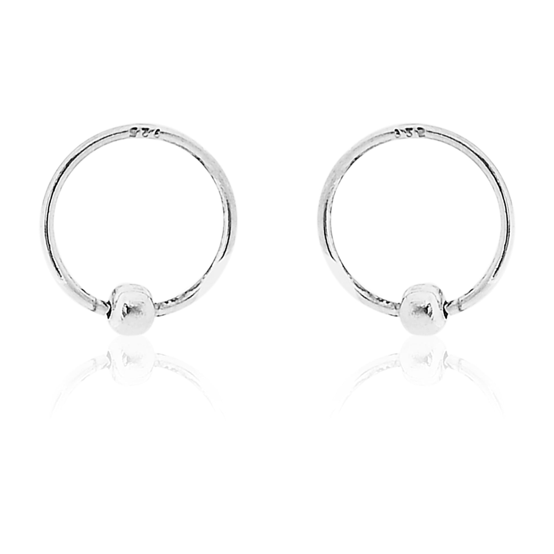 STERLING SILVER HOOP EARRING FOR Men