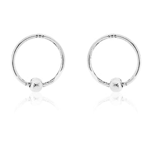 STERLING SILVER HOOP EARRING FOR Men