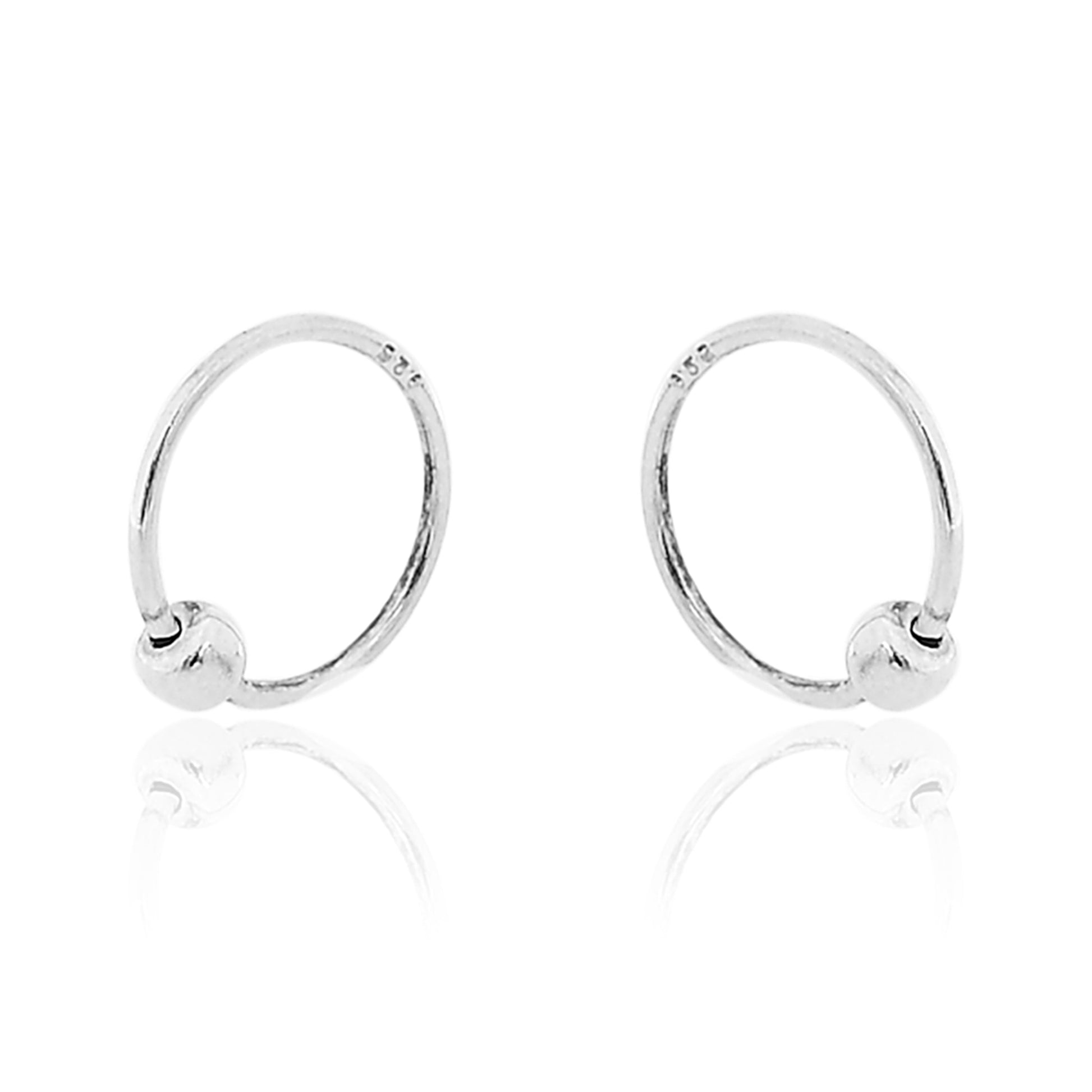 STERLING SILVER HOOP EARRING FOR Men