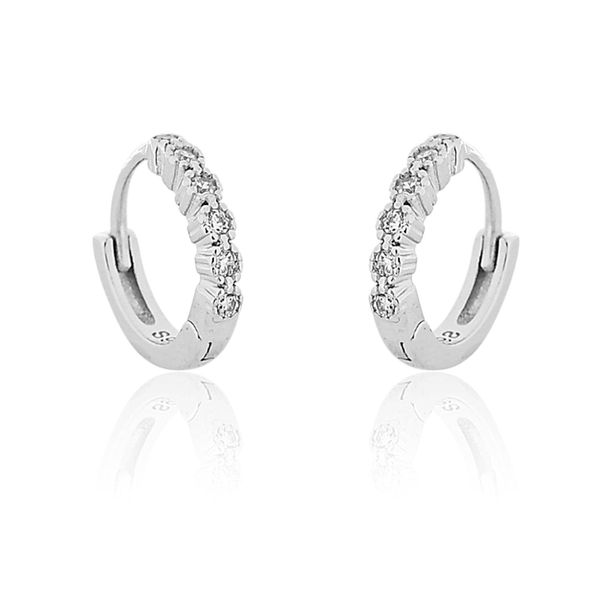 925 Sterling Silver Bali Huggie Feminine Earring