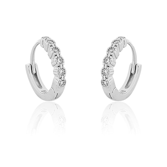 925 Sterling Silver Bali Huggie Feminine Earring