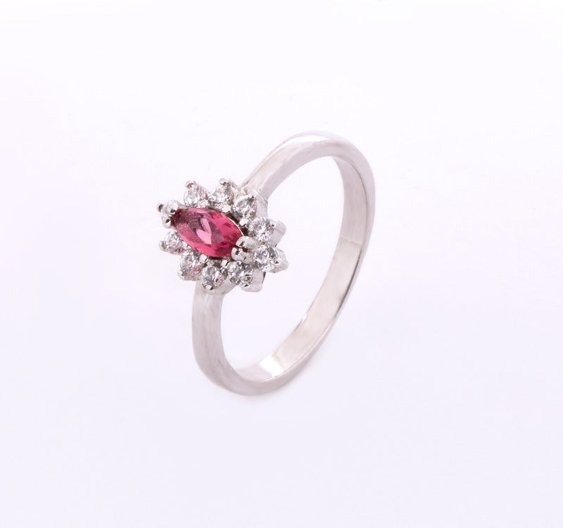 Elite Red Stone Silver 925 Ring