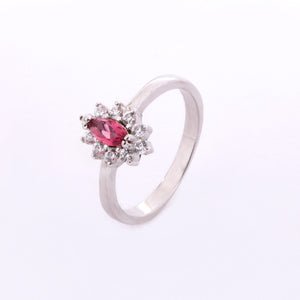 Elite Red Stone Silver 925 Ring