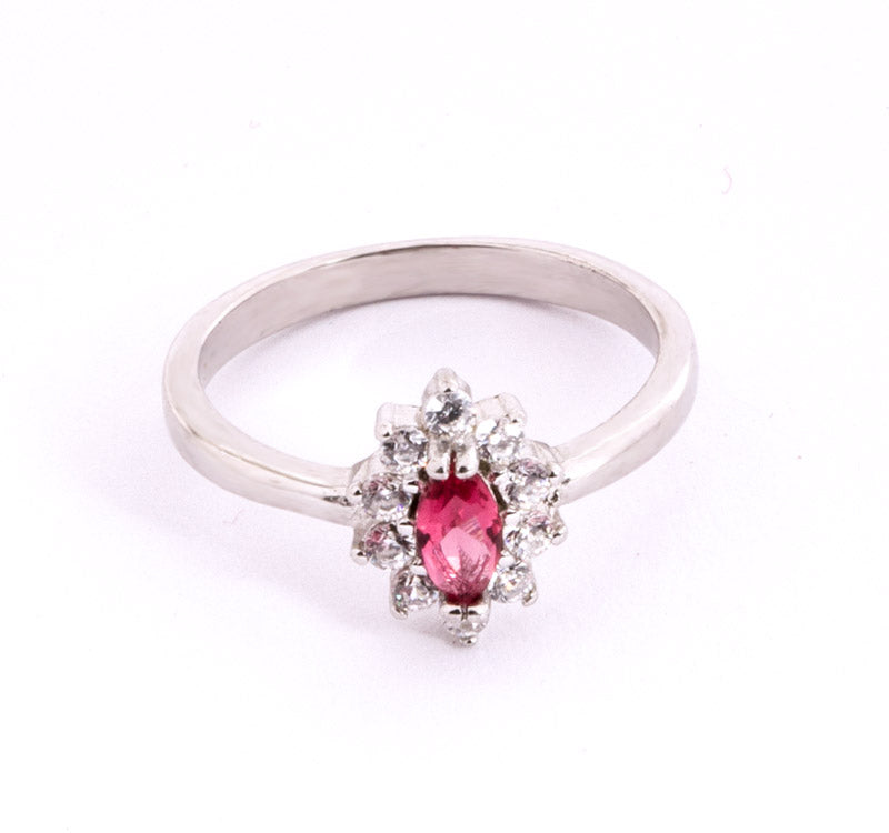 Elite Red Stone Silver 925 Ring