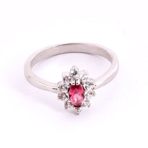 Elite Red Stone Silver 925 Ring